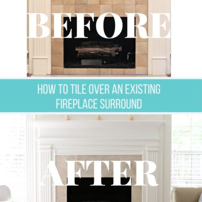 How to tile over an existing fireplace surround