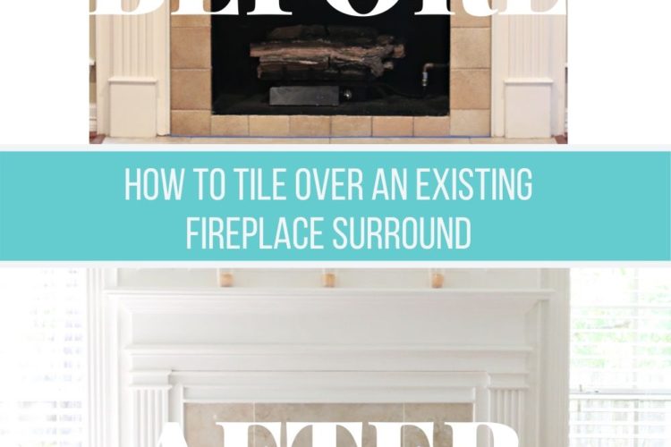 How to tile over an existing fireplace surround