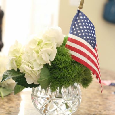 Flags and flowers for July 4th