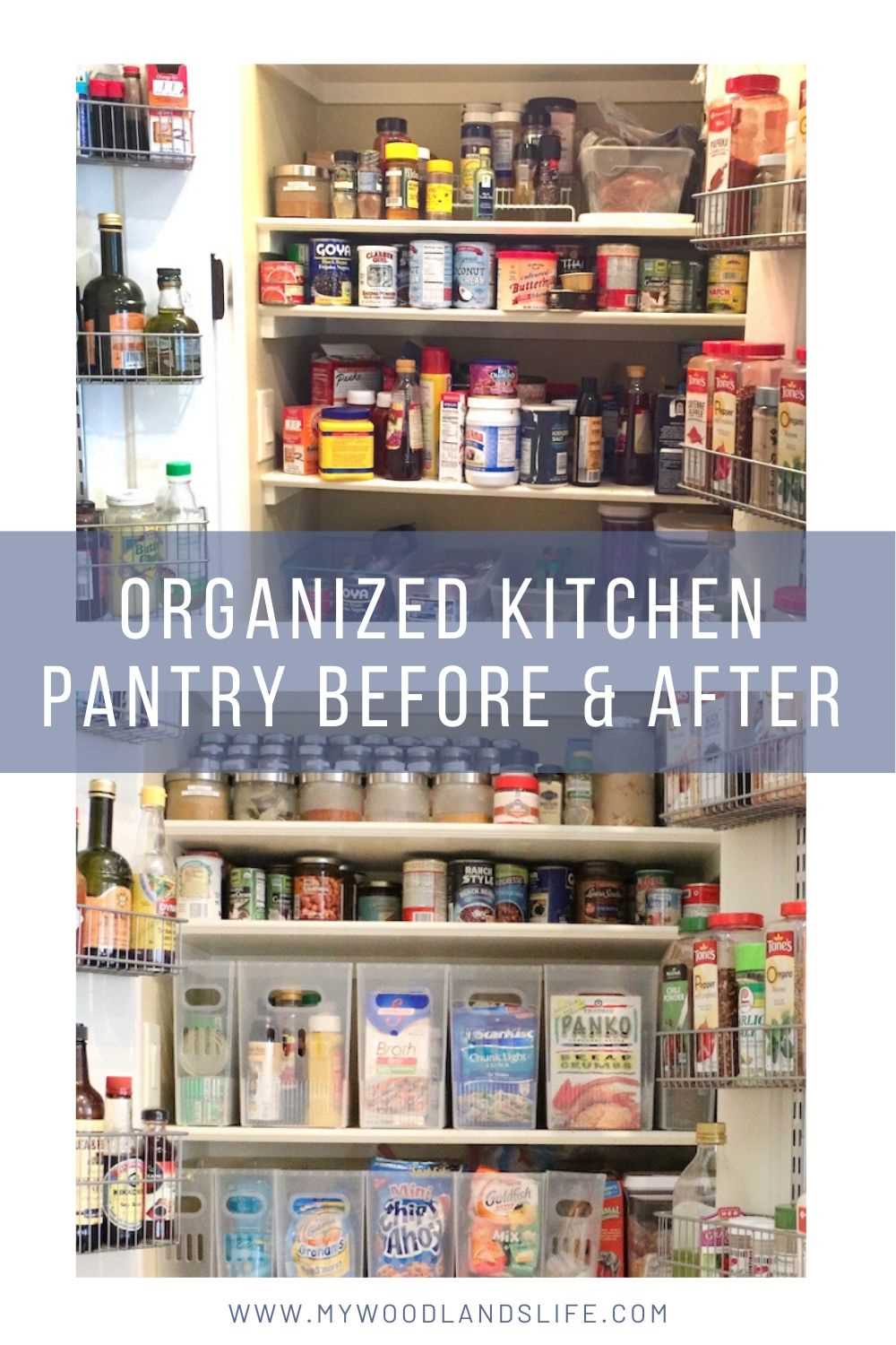 How to organize your pantry before and after