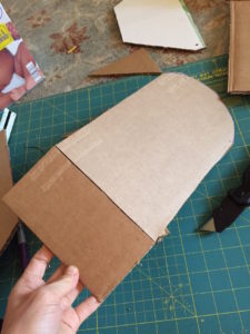 Cardboard airplane parts