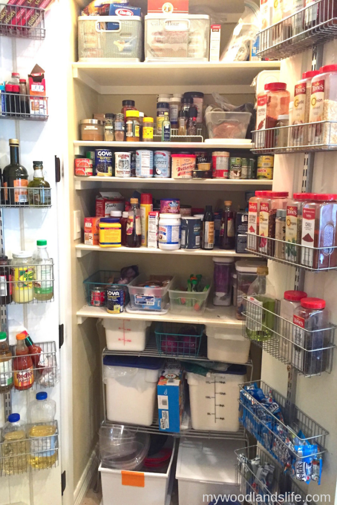 Cluttered kitchen pantry