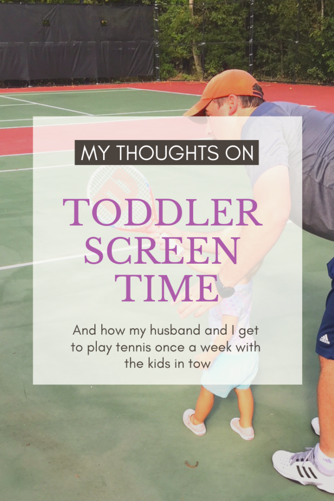 How we selectively use tablets to play tennis once a week with toddlers in tow