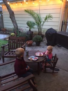 Outdoor dining toddlers