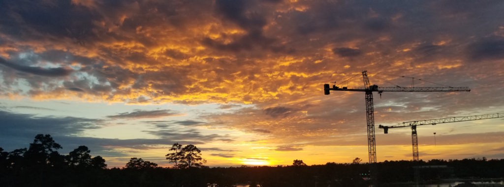 sunset on roof