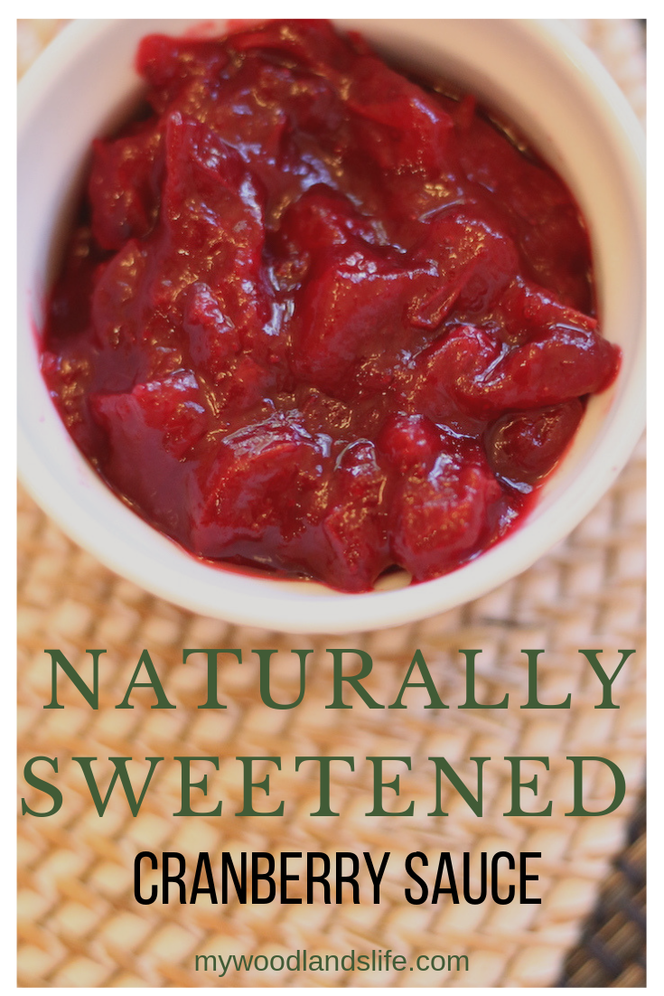 Naturally sweetened cranberry sauce recipe low sugar maple syrup