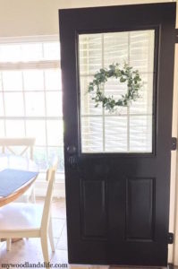 Painted black back door