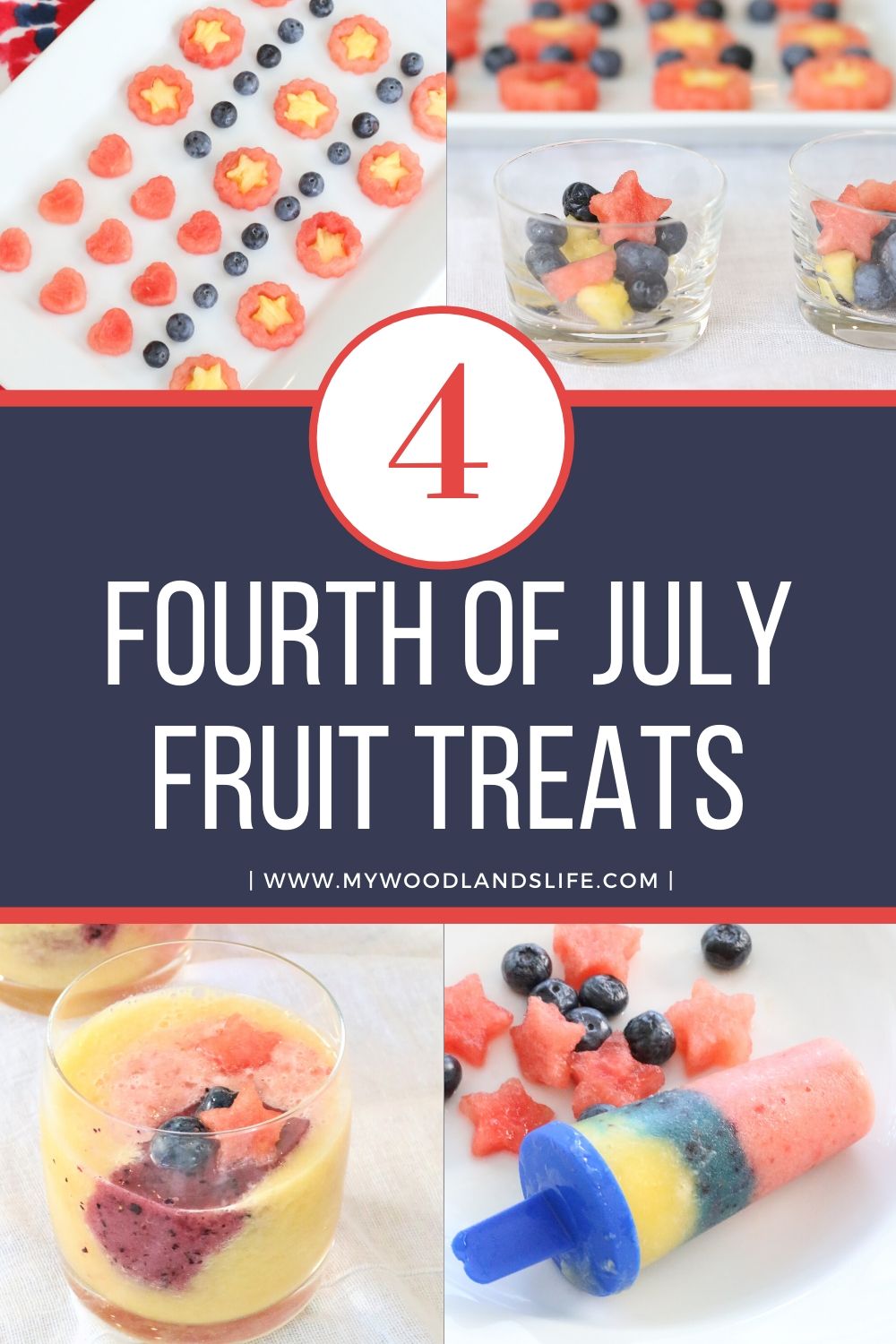 A 4th of July Flag Fruit Tray and more healthy fruit snack ideas for parties or celebrating the holiday at home.