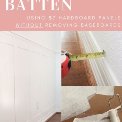 How to install board and batten without removing baseboards