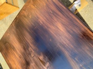 How to apply gel stain with a foam brush over laminate to refinish furniture