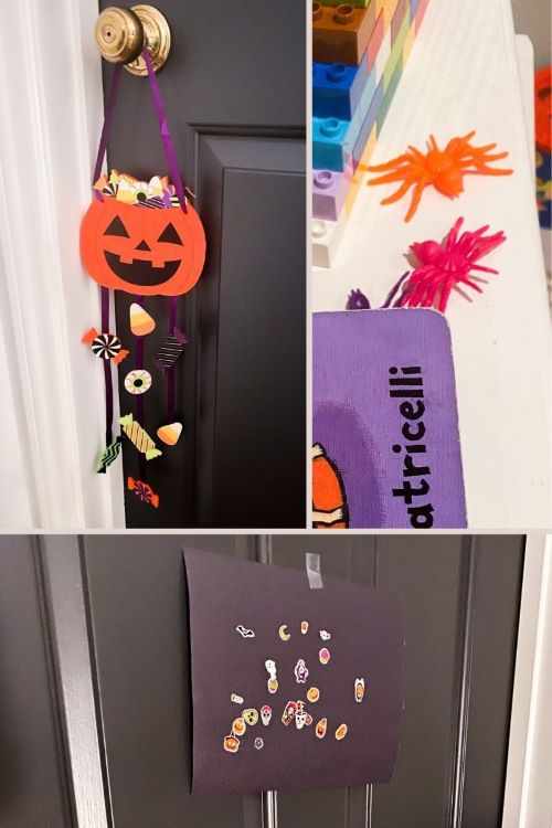 Kids decorate the upstairs for halloween