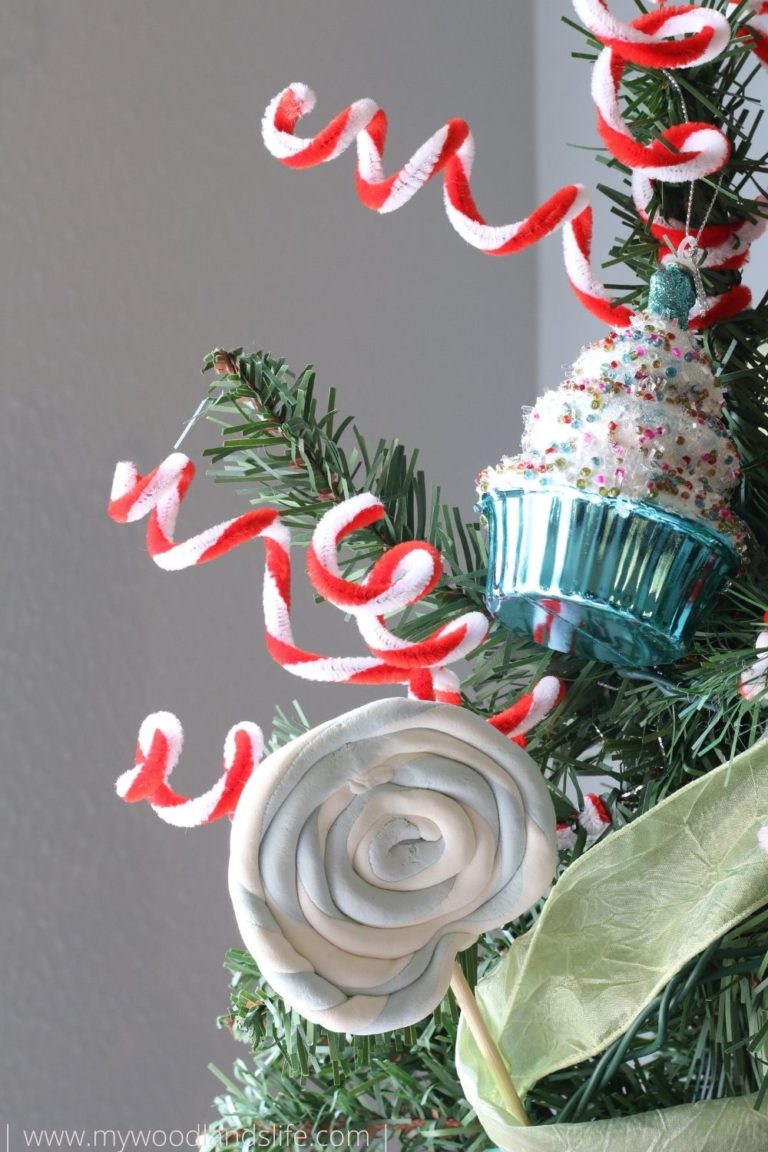 DIY Lollipop Decorations for a Candyland Christmas - My Woodlands Life