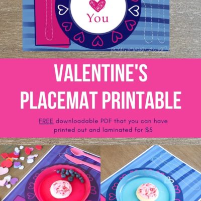 Free Printable Placemat for Valentine’s Day