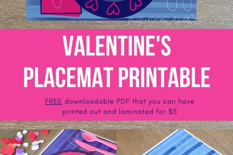 Free Printable Placemat for Valentine’s Day